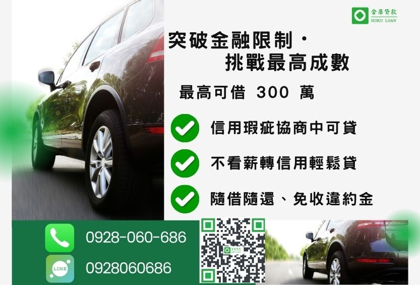 汽車增貸額度最高-合庫貸款不看個人信用評分，房地價值高估最高110%。