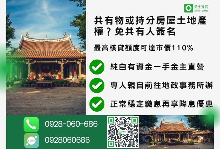 彰化二胎推薦合庫貸款彰化持分土地房屋貸款保密辦理