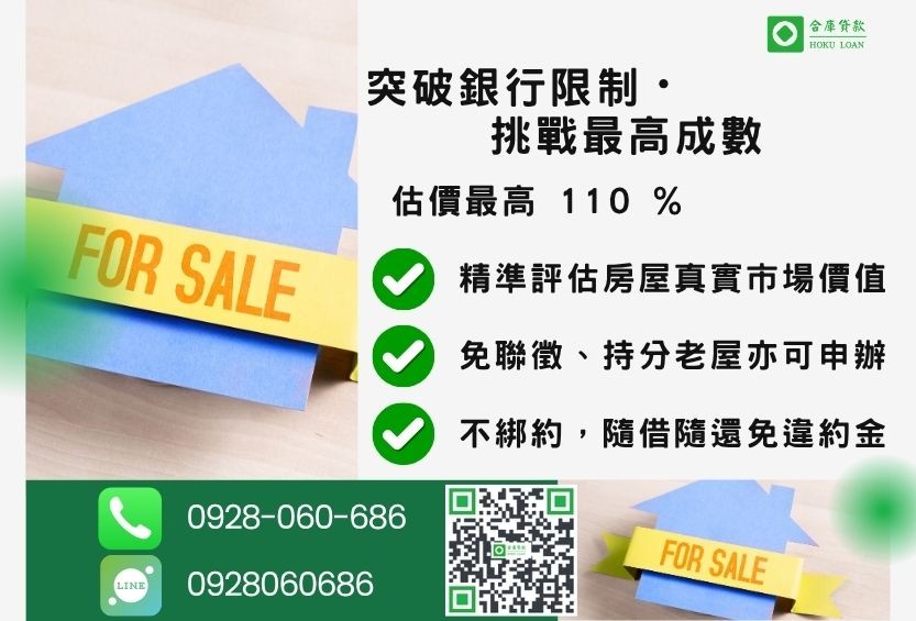房子增貸成數最高-合庫貸款不看個人信用評分,房屋土地價值高估。