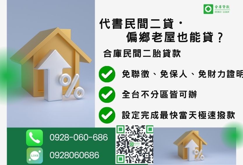 民間二貸貸款推薦-合庫貸款金主直營，針對銀行退件屋主提供極速合法民間借款方案。
