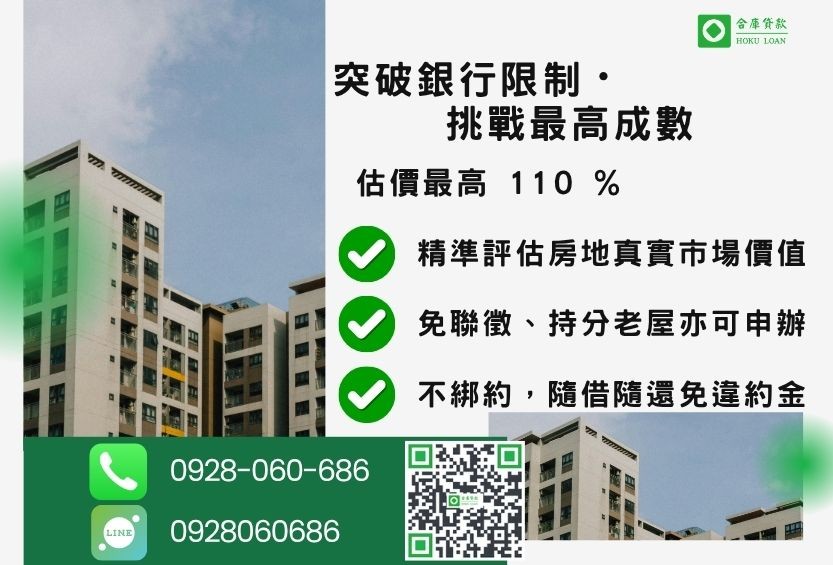 房貸貸款成數最高-合庫貸款不看個人信用評分,房屋土地價值高估。