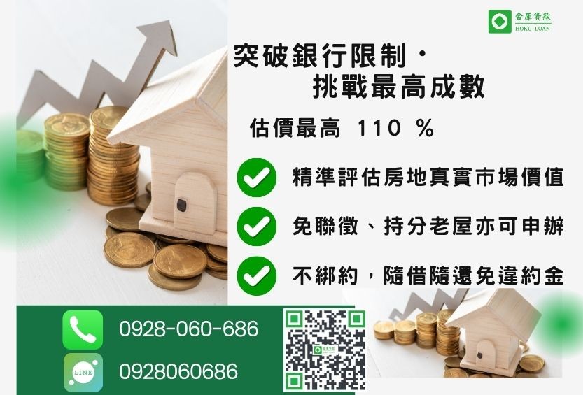 房貸轉貸代償降息-合庫貸款不看個人信用評分,房屋土地價值高估。