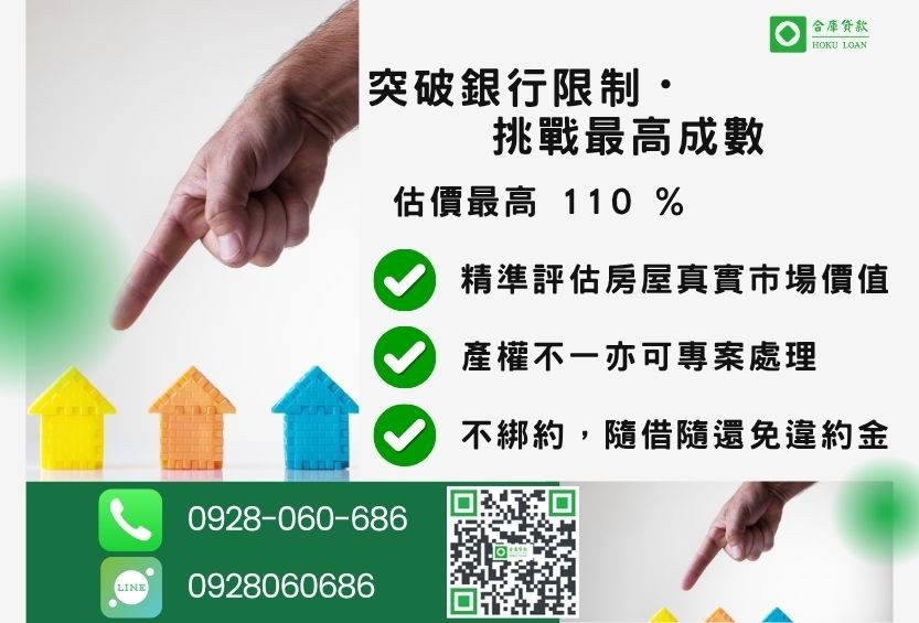 房子二胎成數最高-合庫貸款不看個人信用評分,房屋土地價值高估。