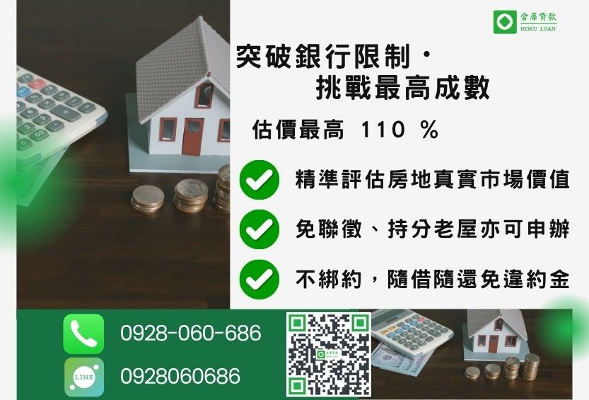 房屋三胎成數最高-合庫貸款不看個人信用評分，房屋土地價值高估。