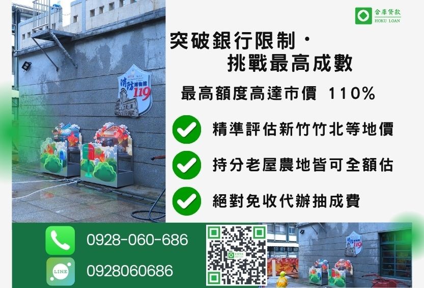新竹民間貸款成數最高-合庫貸款不看個人信用評分，新竹房屋價值高估。
