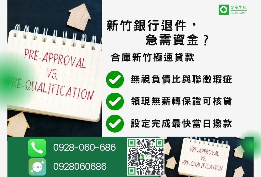 新竹新竹民間二胎推薦-合庫貸款金主直營，針對新竹銀行退件屋主提供極速貸款方案。