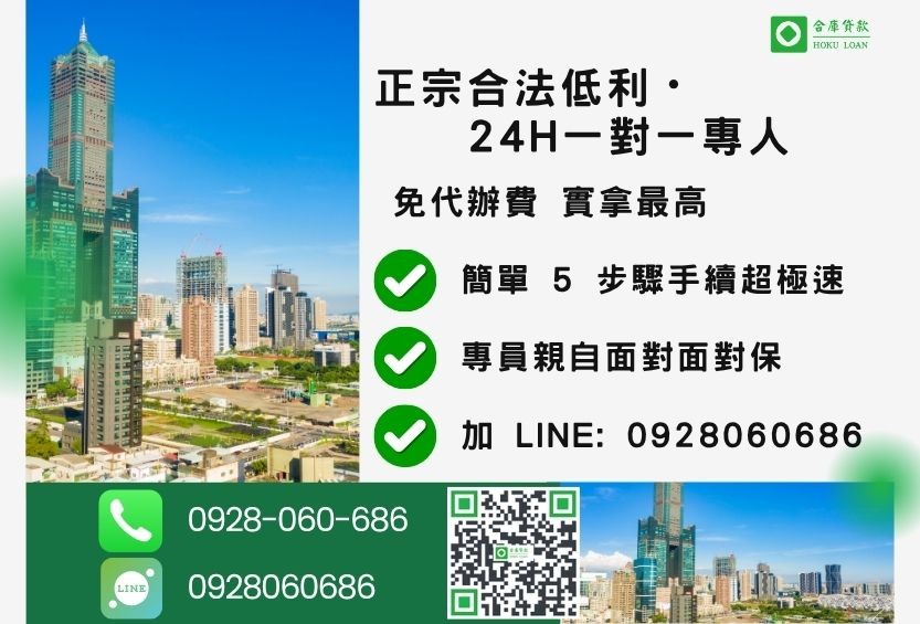 高雄房屋借款諮詢專線-合庫貸款全台合法經營，提供透明合約與專業對保服務。