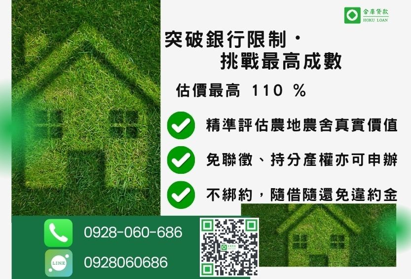 建地貸款成數最高-合庫貸款不看個人信用評分,建地價值高估最高110%。