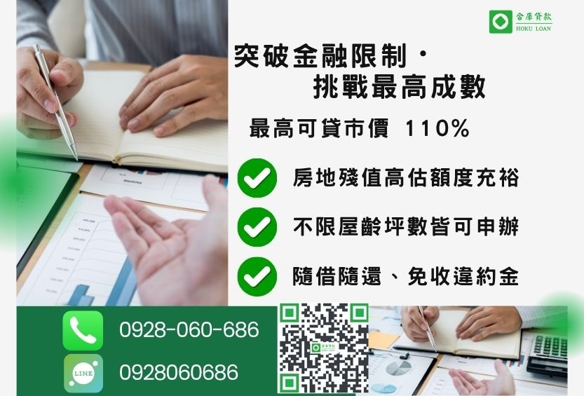 房屋民間二胎額度最高-合庫貸款不看個人信用評分，房地價值高估最高110%。