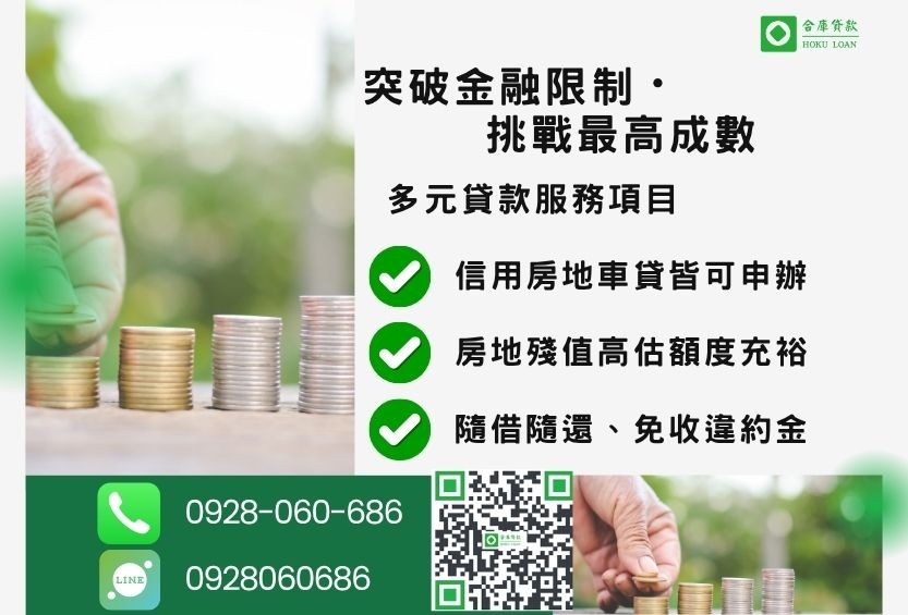民間貸款額度最高-合庫貸款不看個人信用評分,房地價值高估最高110%。