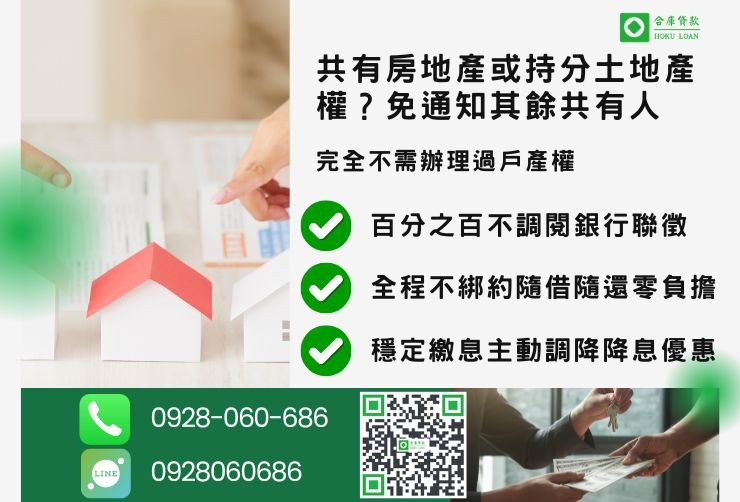 苗栗房屋二胎條件推薦合庫貸款苗栗持分土地貸款保密辦理