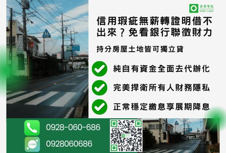 南投房屋二胎條件推薦合庫貸款南投二胎持分土地貸款保密辦理