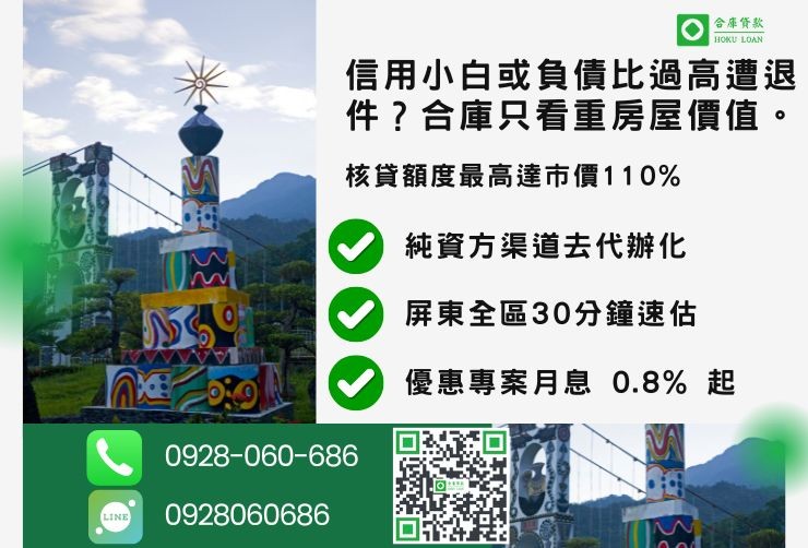 屏東房屋二胎借款推薦合庫貸款屏東房屋貸款銀行拒貸退件原因