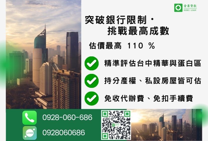 台中房屋借款成數大突破 台中房屋借款資料簡單-合庫貸款提供高效率不動產變現流程。