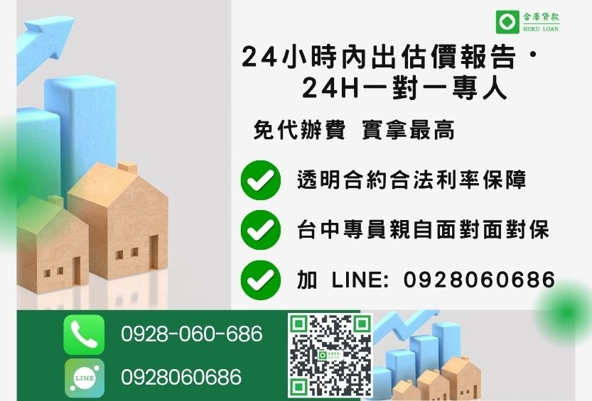 台中房屋借款諮詢專線-合庫貸款全台合法經營，提供透明合約與專業對保服務。