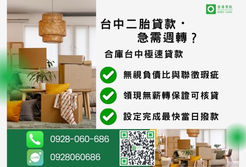 台中二胎貸款推薦-合庫貸款金主直營，針對台中房屋土地所有權人提供極速貸款方案。
