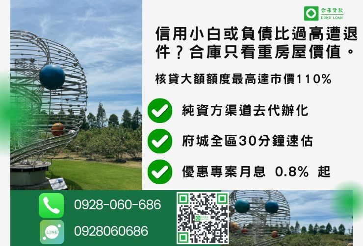 台南二胎房貸推薦合庫貸款台南二胎貸款條件門檻最低