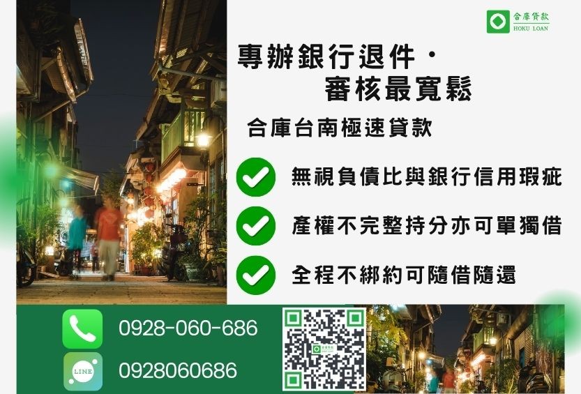 台南土地二胎持分可辦-合庫貸款金主直營，針對台南地區民眾提供極速合法的土地貸款方案。