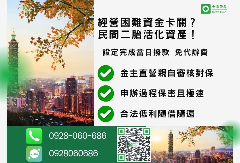 台北民間二胎推薦，合庫貸款提供金主直營房屋二胎，協助公司店家快速週轉。