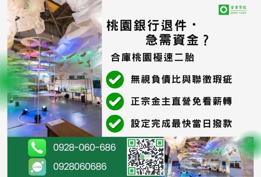 桃園桃園二胎借款推薦-合庫貸款金主直營，針對桃園銀行退件屋主提供極速二胎方案。