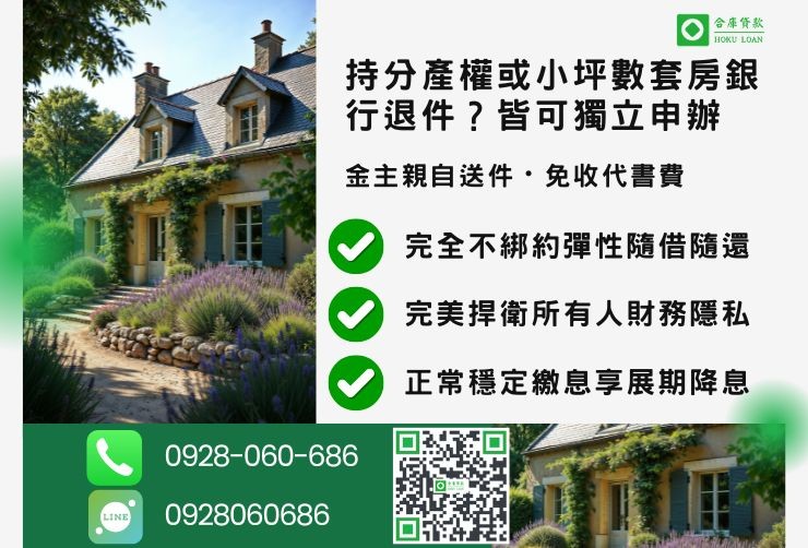 員林房屋二胎推薦合庫貸款持分房屋套房獨立借款成數最高
