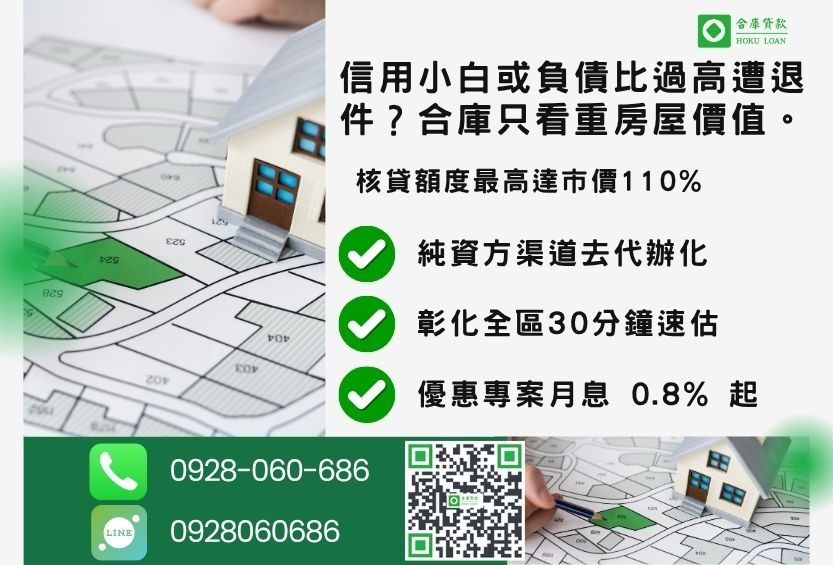 彰化二胎推薦合庫貸款彰化土地二胎防詐避雷資訊